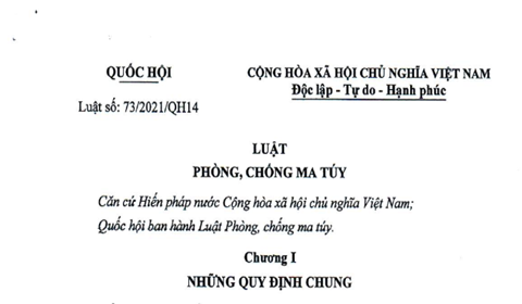 LUẬT  PHÒNG, CHỐNG MA TÚY